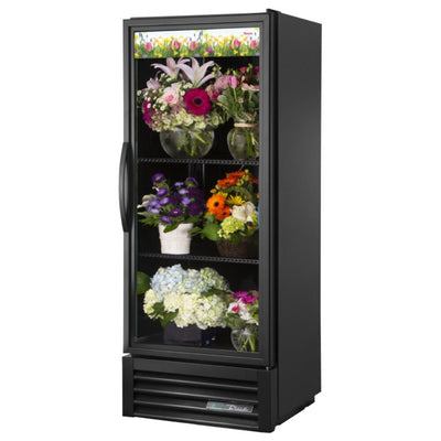 True GDM-12FC-HC~TSL01 Refrigerador Exhibidor Vertical Floral 1 Puerta Cristal  2 Parrillas -  - True - KitchenMax Store