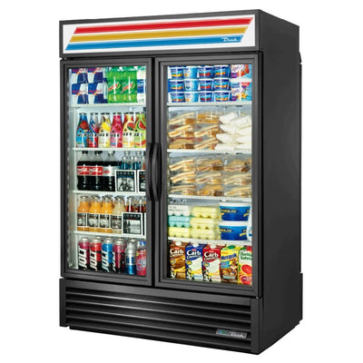 True GDM-49RL-HC~TSL01 Refrigerador Exhibidor Vertical 2 Puertas Cristal 8 Parrillas -  - True - KitchenMax Store