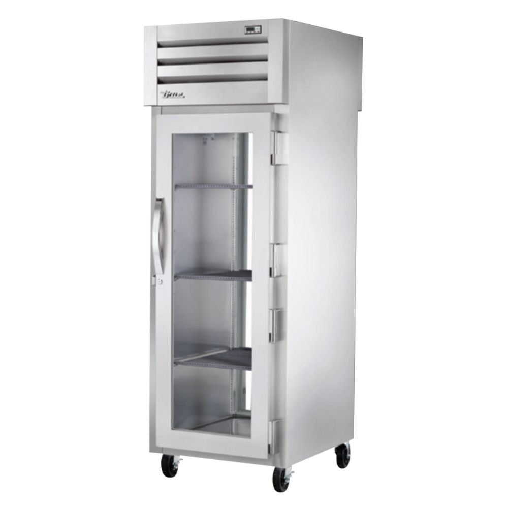 True STA1RPT-1G-1G-HC Refrigerador Vertical 1 Puerta Cristal 3 Parrillas -  - True - KitchenMax Store