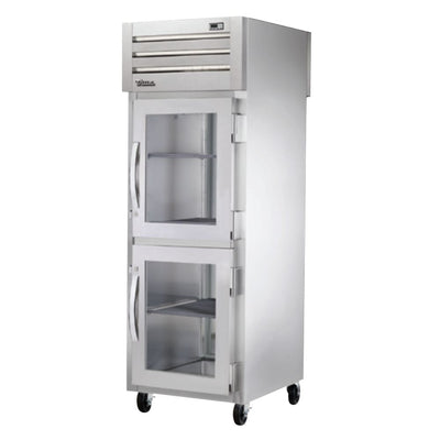 True STA1RPT-2HG-1S-HC Refrigedor Vertical 2 Medias Puertas Cristal 3 Parrillas -  - True - KitchenMax Store