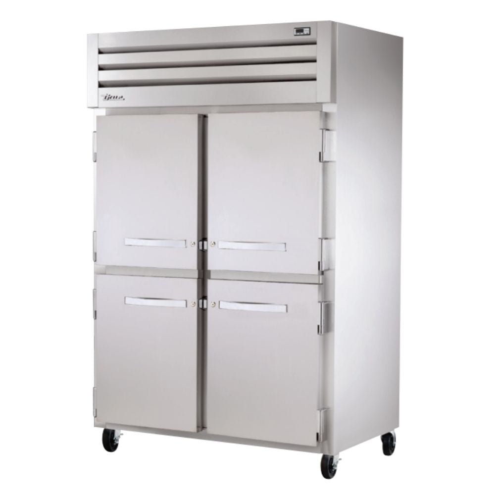 True STA2F-4HS-HC Congelador Vertical 4 Medias Puertas Solidas 3 Parrillas -  - True - KitchenMax Store