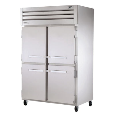 True STA2R-4HS-HC Refrigerador Vertical 4 Medias Puertas Solidas 3 Parrillas -  - True - KitchenMax Store