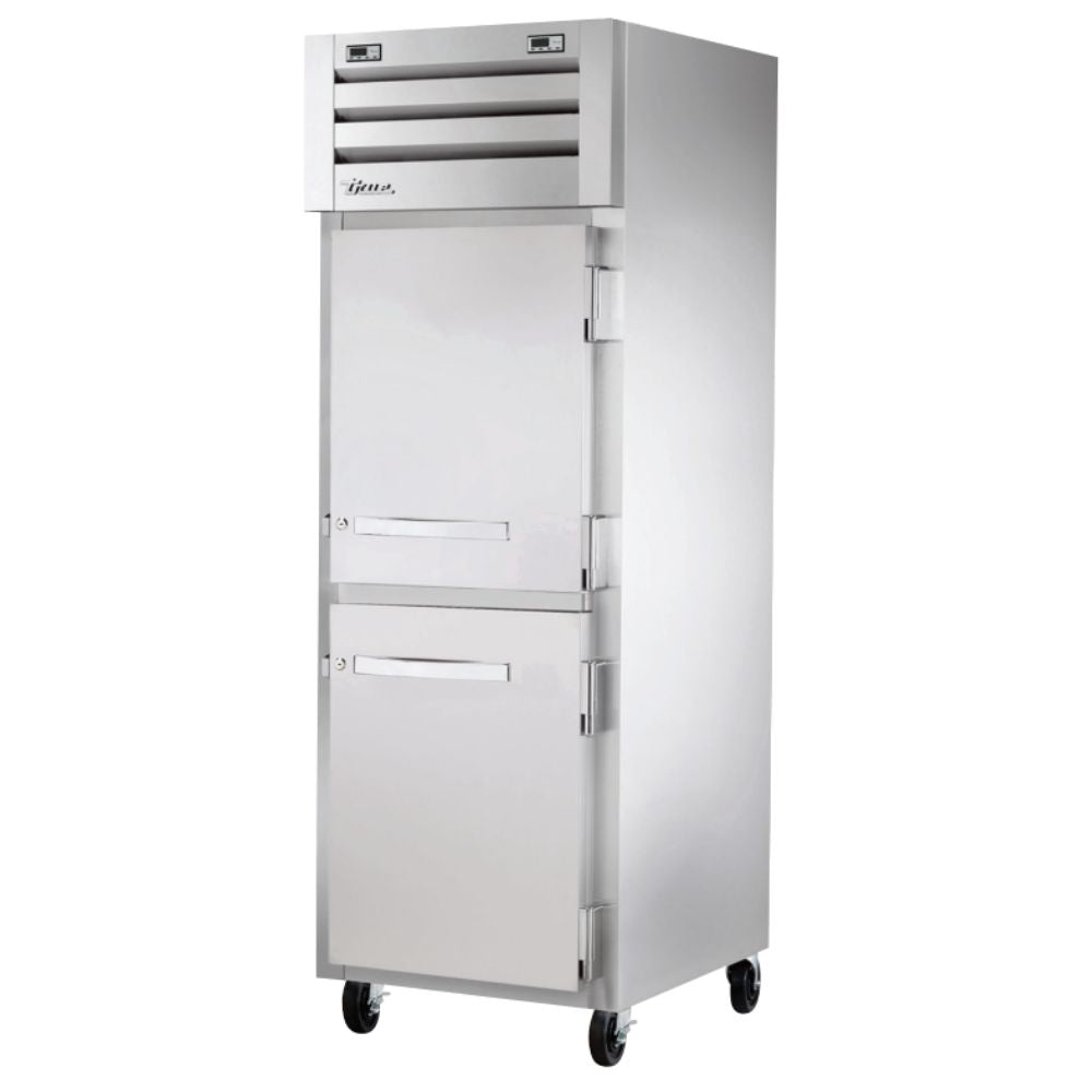 True STG1DT-2HS-HC Refrigerador Congelador Vertical 2 Medias Puertas Solidas  3 Parrillas -  - True - KitchenMax Store