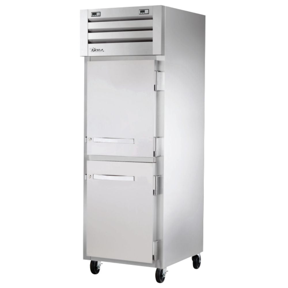 True STG1DTA-2HS-HC Refrigerador Congelador Vertical 2 Medias Puertas Solidas 3 Parrillas -  - True - KitchenMax Store